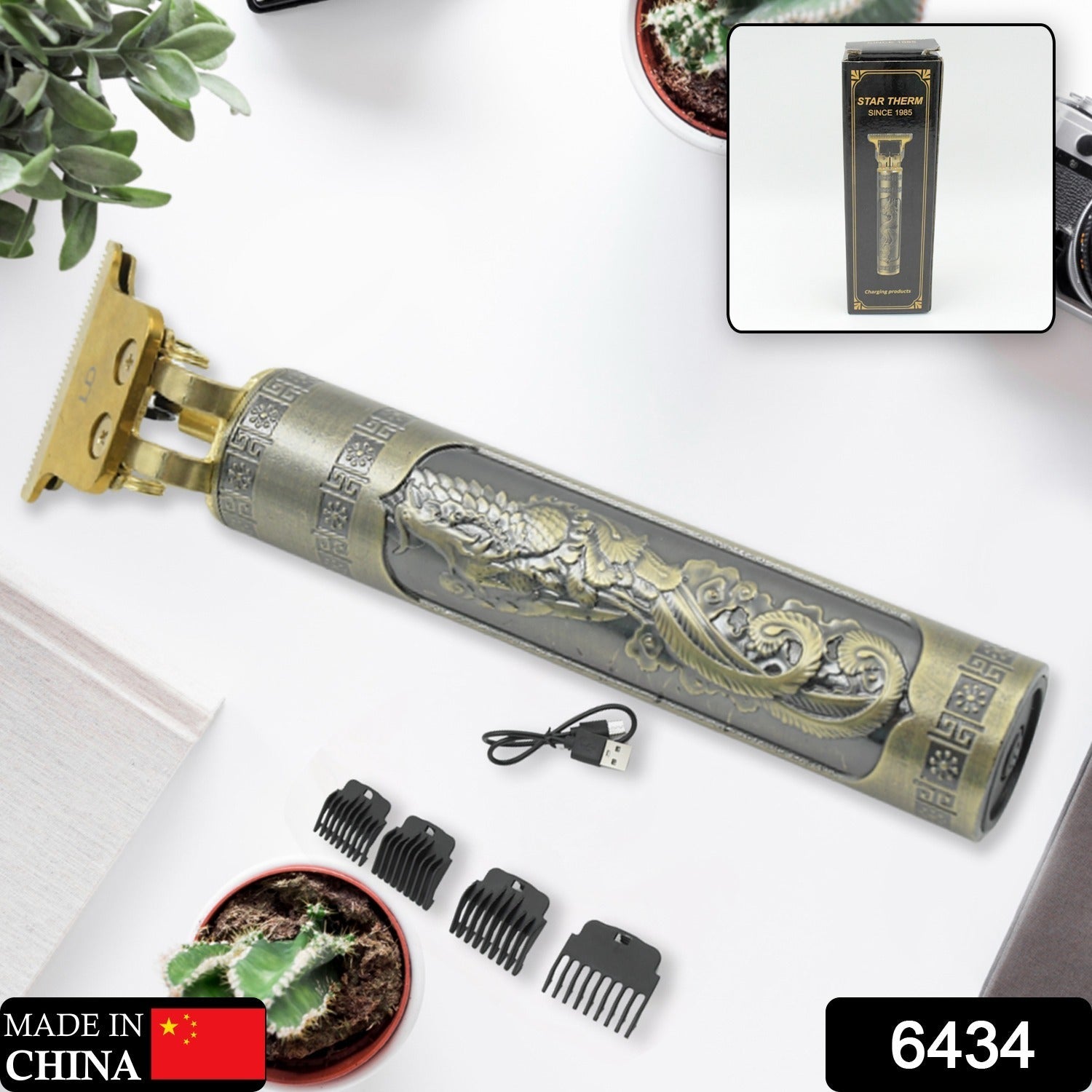 6434 Hair Trimmer for Men Hair Style Trimmer, Professional Hair Clipper, Electric Shaving machine dry shaving for men - hair shaving and trimming beard With 4 adjustable blade clipper, Oil, Cleaning Brush 6434 Hair Trimmer for Men Hair Style Trimmer, Professional Hair Clipper, Electric Shaving machine dry shaving for men - hair shaving and trimming beard With 4 adjustable blade clipper, Oil, Cleaning Brush